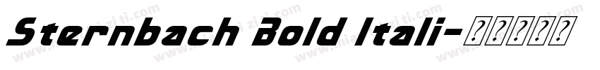Sternbach Bold Itali字体转换